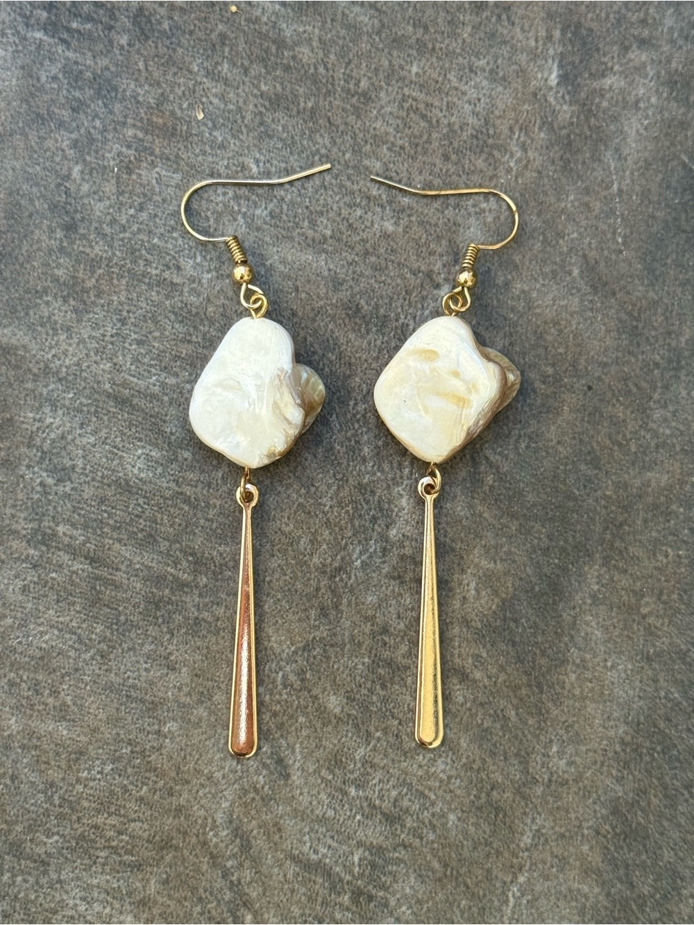 Gold Pearl Drop Earrings — Elegant Women Jewelry